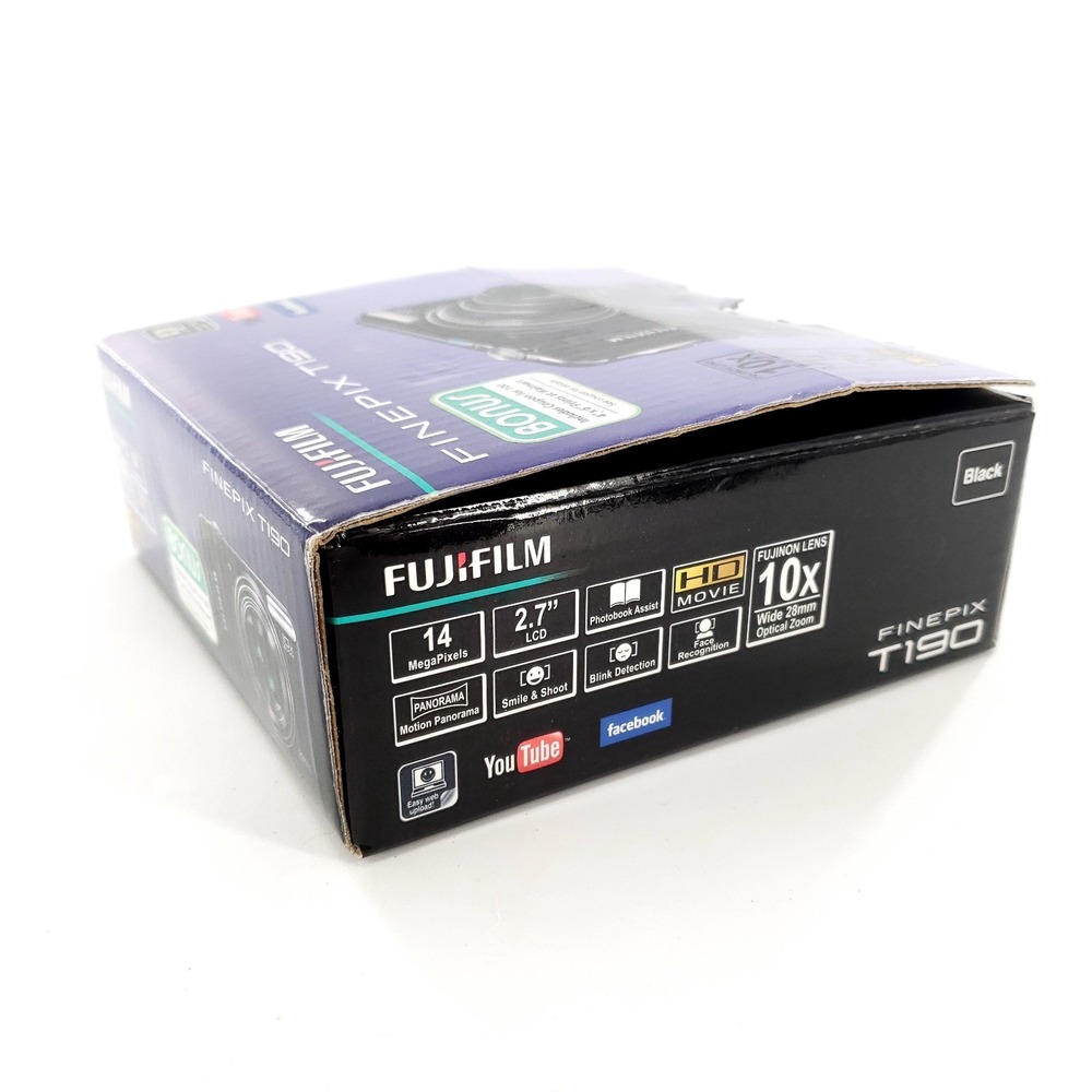 Fujifilm FinePix T190WM 14MP Digital Camera Black w/ Charger, Card, Box Tested - Picture 13 of 13